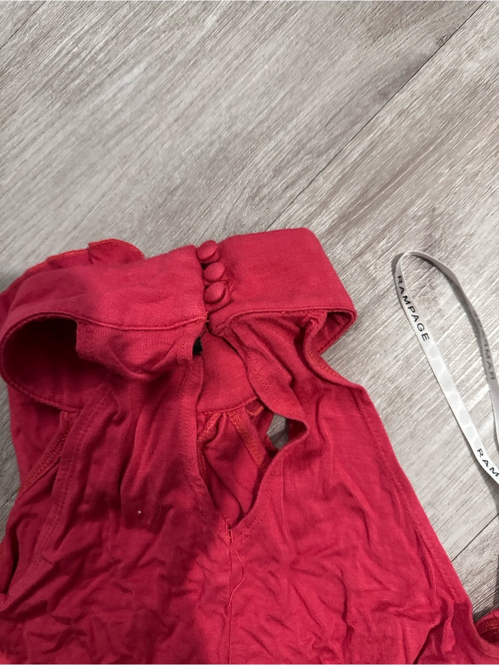 Rampage Red Ruffle Halter Tank Top - Picture 3 of 4